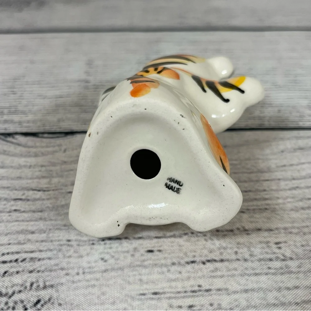 Tiger Gzhel Porcelain Figurine Hand Painted